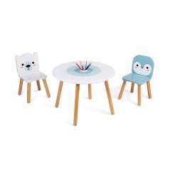 Janod Lesena miza s stoli za otroke