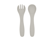 KikkaBoo Príbor 2-dielny Platinum Silicone Sand