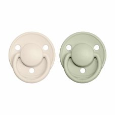 BIBS De Lux cumlíky zo silikónu 2ks - one size (Ivory / Sage)
