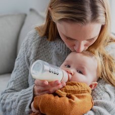 BIBS Baby Bottle sklenená fľaša 225ml (Mauve)