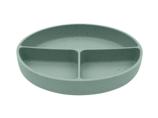 KikkaBoo Tanier delený s prísavkou Platinum Silicone Sage
