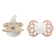 BIBS Infinity Anatomski silikonski dude 2 kosa - velikost 1 (Vanilla Nighttime / Blush Nighttime)