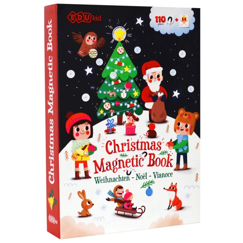 EDUkid Magnetická kniha Vianoce – Christmas Magnetic Book