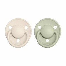 BIBS De Lux dudlíky ze silikonu 2ks - one size (Ivory / Sage)