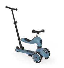 SCOOT AND RIDE Detská kolobežka 2v1 - highwaykick 1 push and go - steel