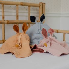 BIBS Kangaroo maznáčik z BIO bavlny (Cornflower)