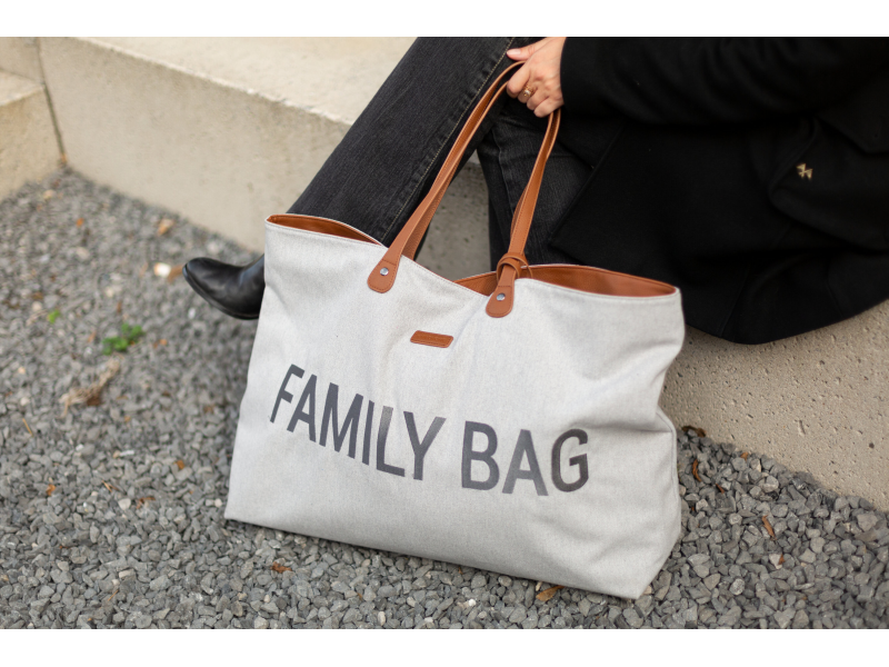 Childhome Cestovná taška Family Bag Canvas Grey
