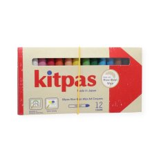 Kitpas voskové pastelky na sklo a papier (12 ks)