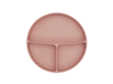 KikkaBoo Tanier delený s prísavkou Platinum Silicone Blush