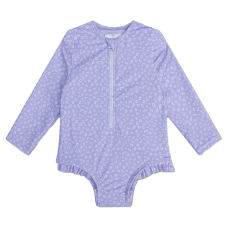 Swim Essentials Plavky s dlhým rukávom s UPF 50+ Leopard fialový