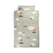 Obliečky baby Happy Clouds - zelené