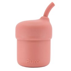 Pura my-my silikónový pohárik so slamkou (Rose)