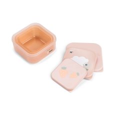Svačinové boxy Tiny farm 3ks - růžové