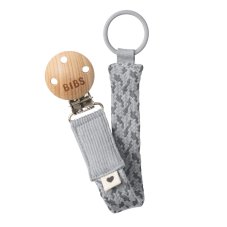 BIBS Paci Braid klip na cumlík (Cloud / Iron)