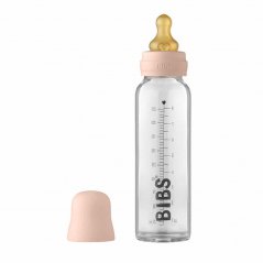 BIBS Baby Bottle steklena steklenička 225ml (Blush)