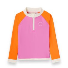 KiETLA ICONIK plavky s UV ochranou - tričko s dlhým rukávom - Pink Red (2-4 roky)