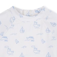Swim Essentials Kúpacie tričko s UPF 50+ Little Seagull Biele