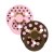BIBS STUDIO Colour Polka cumlíky z prírodného kaučuku 2ks - veľkosť 1 (Baby Pink / Mocha)