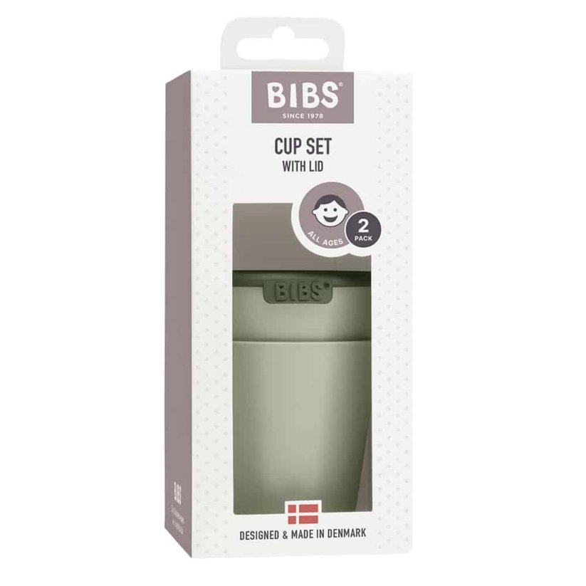 BIBS poháriky s vrchnákom - 2 ks (Blush)