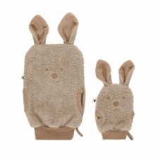 BIBS Kangaroo rukavice na kúpanie z BIO bavlny (Vanilla)