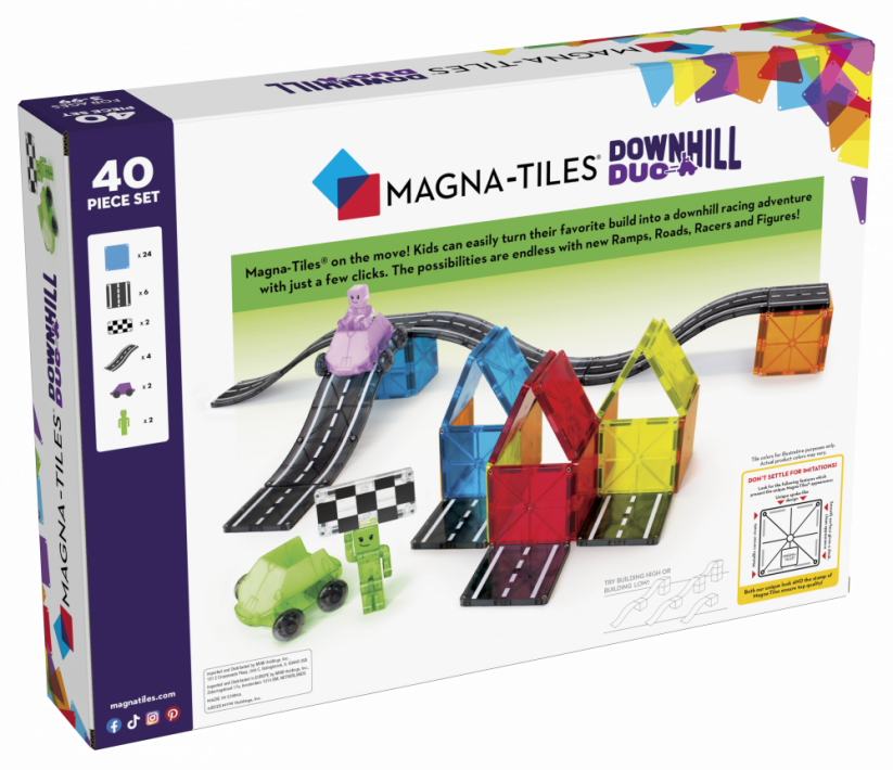 Magna-Tiles Magnetická stavebnice Downhill Duo 40 dílů