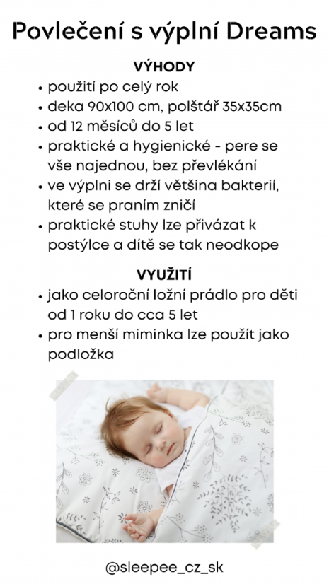 Detské povlečenie s výplňou Sleepee Dreams Jungle Khaki