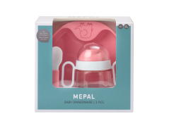 Mepal Dětská jídelní sada Mio 3-dílná Deep Pink