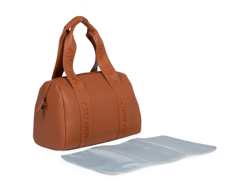 Childhome Prebaľovacia taška Mommy Club Signature Vegan Leather Brown