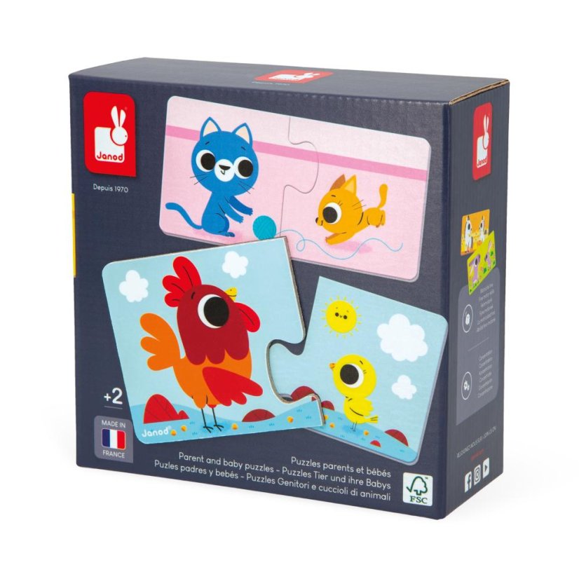 Janod Sestavljanka Duonimo Poišči male živali 24 kosov