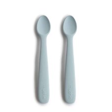 Mushie Dvojbalenie silikónových lyžičiek - powder blue