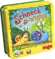 Haba Magnetna igra za otroke Polžje dirke v kovinski škatli