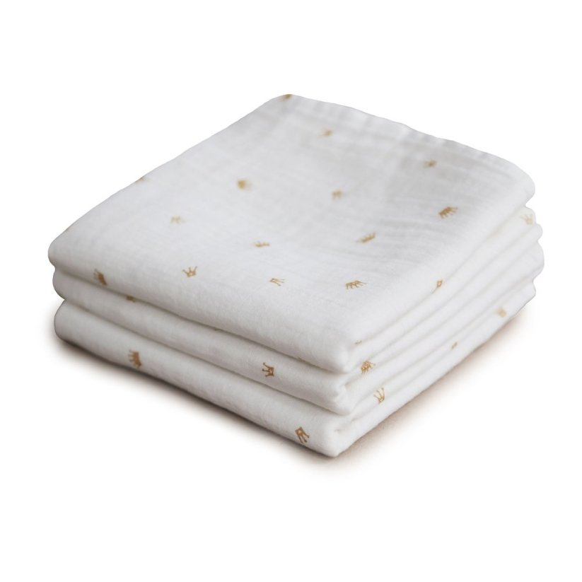 Mushie mušelínové plienky z organickej bavlny 3ks (Blush)