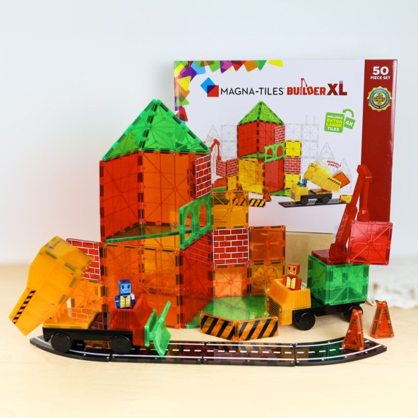 Magna-Tiles Magnetická stavebnica Builder XL Trucks 50 dielov