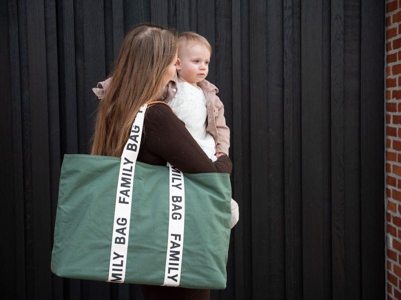 Childhome Cestovní taška Family Bag Canvas Green