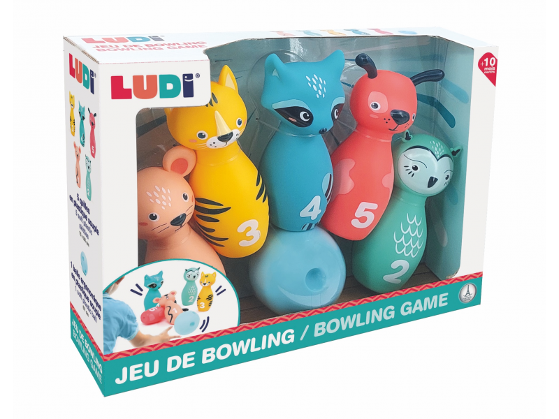 Ludi Bowling pre najmenších Zvieratká s číslami