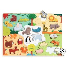 Djeco Vkladacie puzzle Zvieratká sveta