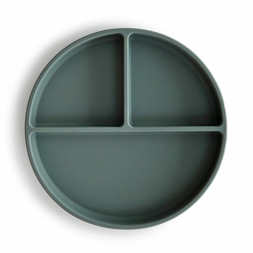 Mushie silikónový tanier s prísavkou (Stone)
