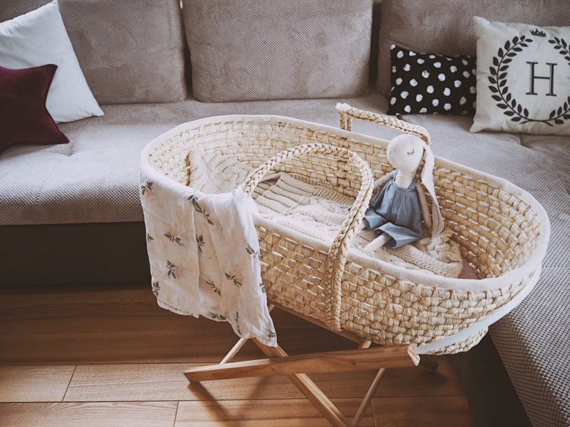 Ahojbaby Mojžišov košík pre bábätko Corn Natural + matrac
