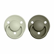 BIBS De Lux Dudlíky z přírodního kaučuku 2ks - velikost 2 (Sage / Hunter Green)