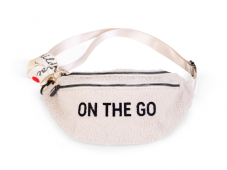 Childhome Torbica za okoli pasu On The Go Teddy Off White