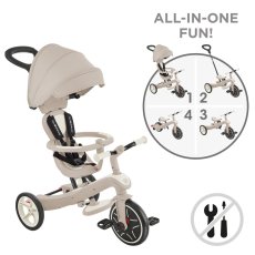 Globber trojkolka Explorer Trike 4in1 Ecologic Coconut
