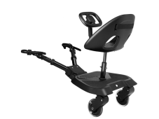 KikkaBoo Stúpadlo ku kočíku so sedátkom Ally XL Black