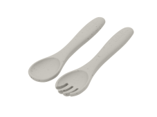 KikkaBoo Príbor 2-dielny Platinum Silicone Sand