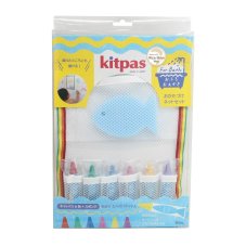 Kitpas sada 6 ks voskoviek do kúpeľa so špongiou a sieťkou (Blue)