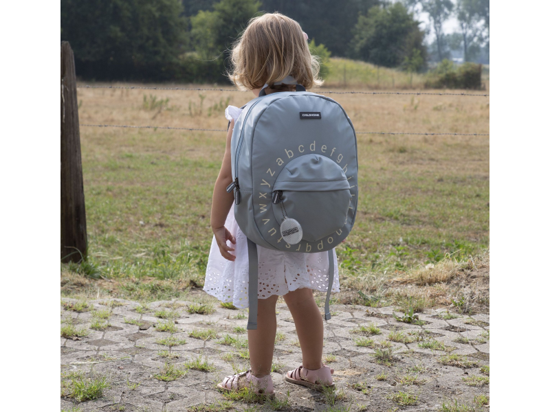 Childhome Detský batoh Kids School Backpack Grey Off White