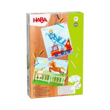 Haba Drevená priraďovanie hra Farebné paličky s predlohami Stabix od 4 rokov