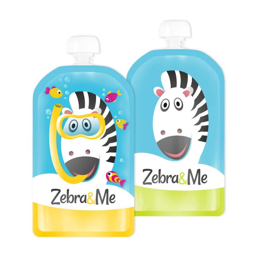 Zebra&Me kapsičky na opakované použitie 2ks (kuchár + zebra)