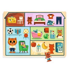Djeco Drevené edukačné puzzle Dom