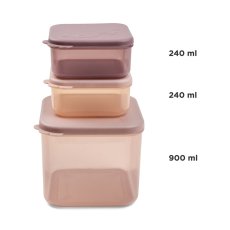Potravinové boxy Elphee, vel. M 3ks - růžové